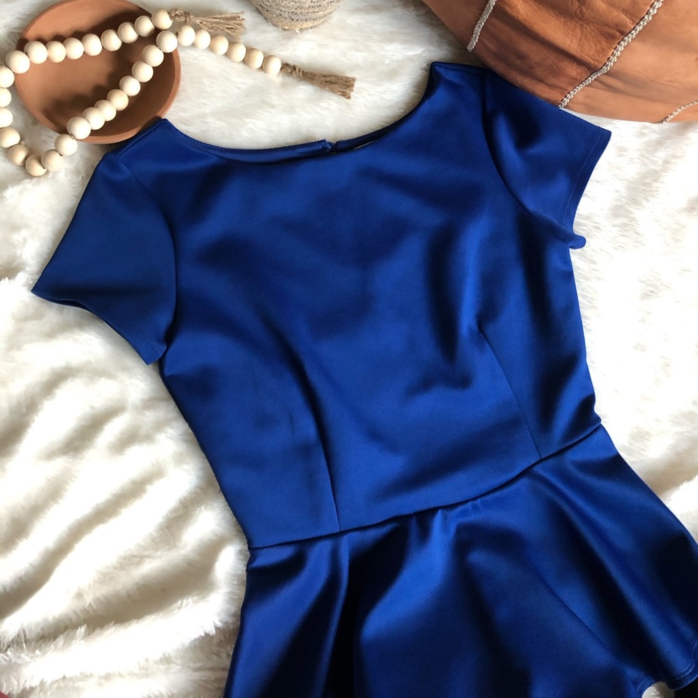 Perfect condition Blue Peplum Top